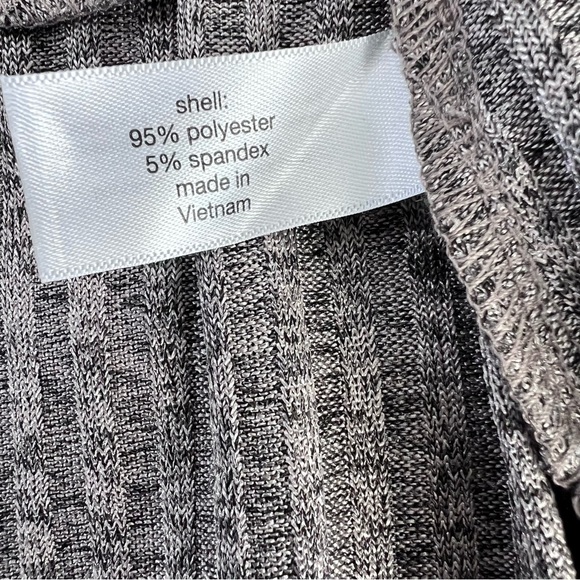 Lane Bryant Cardigan Women 22 24 Duster Tan Silver Metallic Open Front J - Picture 7 of 8